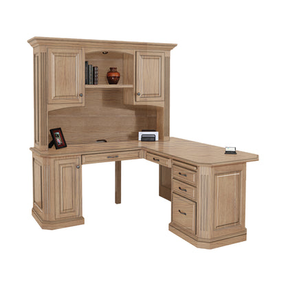 Buckingham Hardwood Corner Desk with Hutch