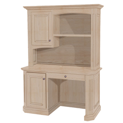 Buckingham Hardwood Work Station with Hutch